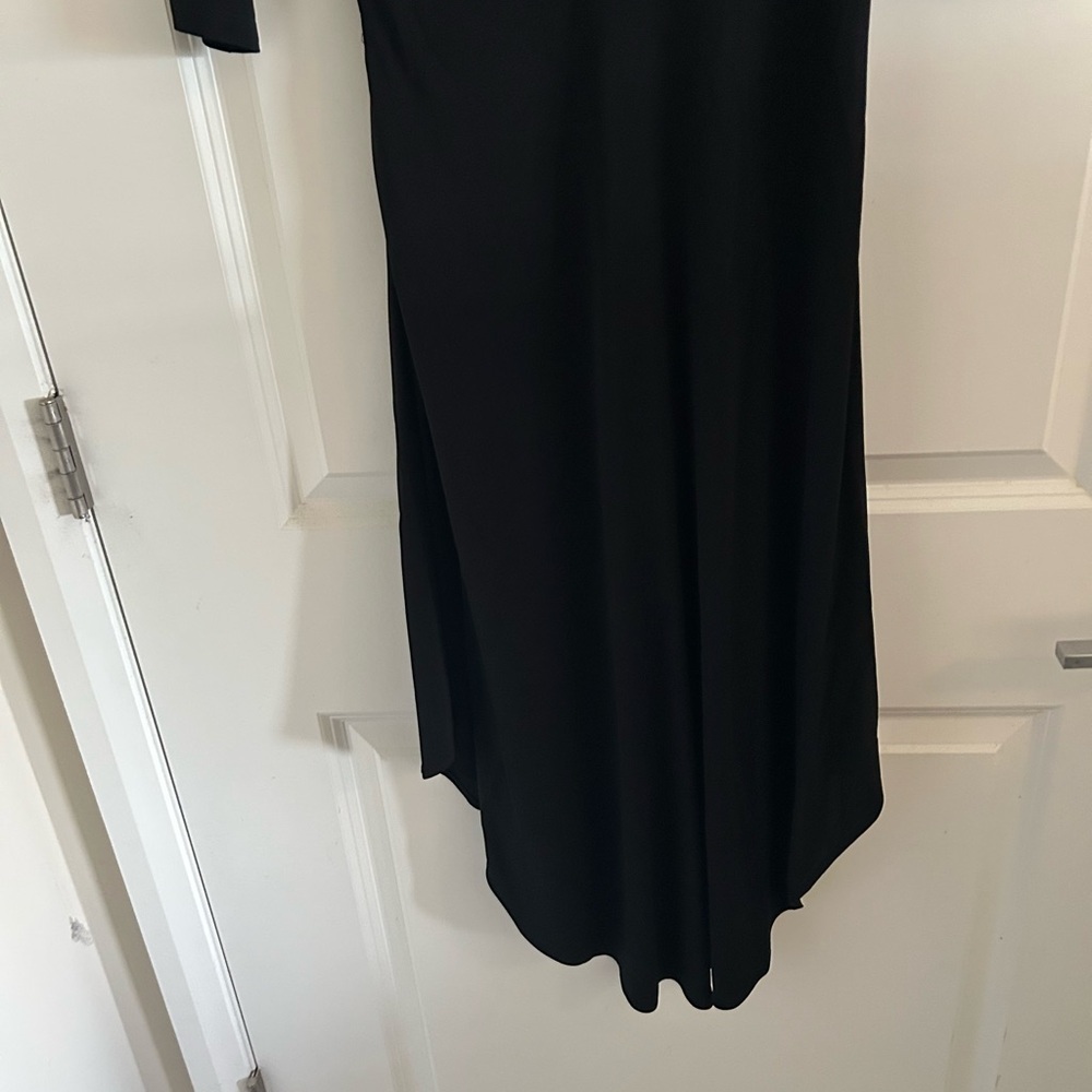Yigal Azrouel Black Asymmetrical Ruched Cocktail Dress - Picture 6 of 10